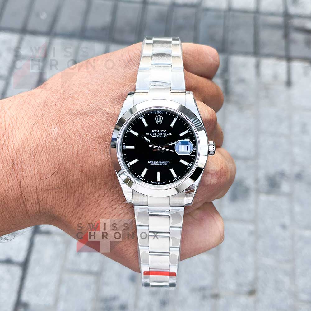 rolex datejust 126300 oyster black dial 41mm 5