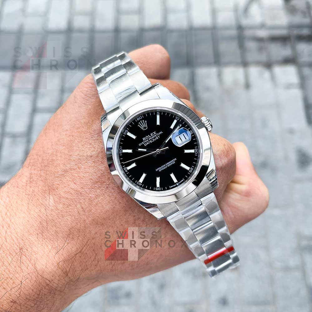 rolex datejust 126300 oyster black dial 41mm 6