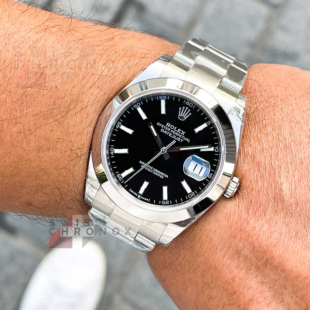 rolex datejust 126300 oyster black dial 41mm 7