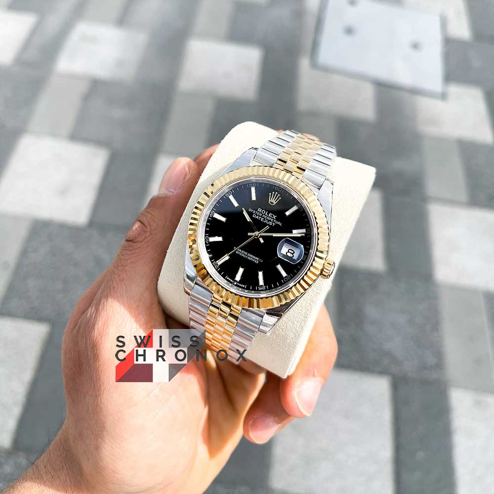 Rolex with black online dial