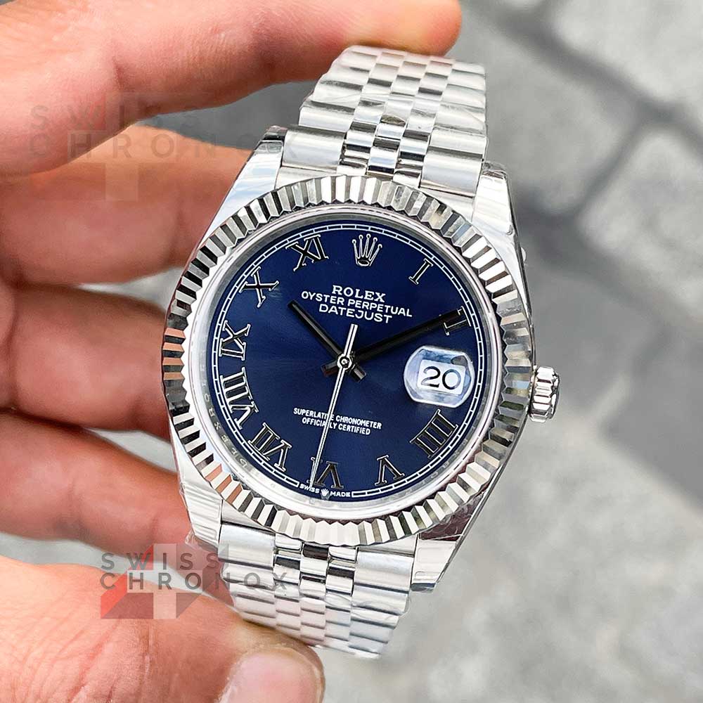 Rolex blue roman dial new arrivals