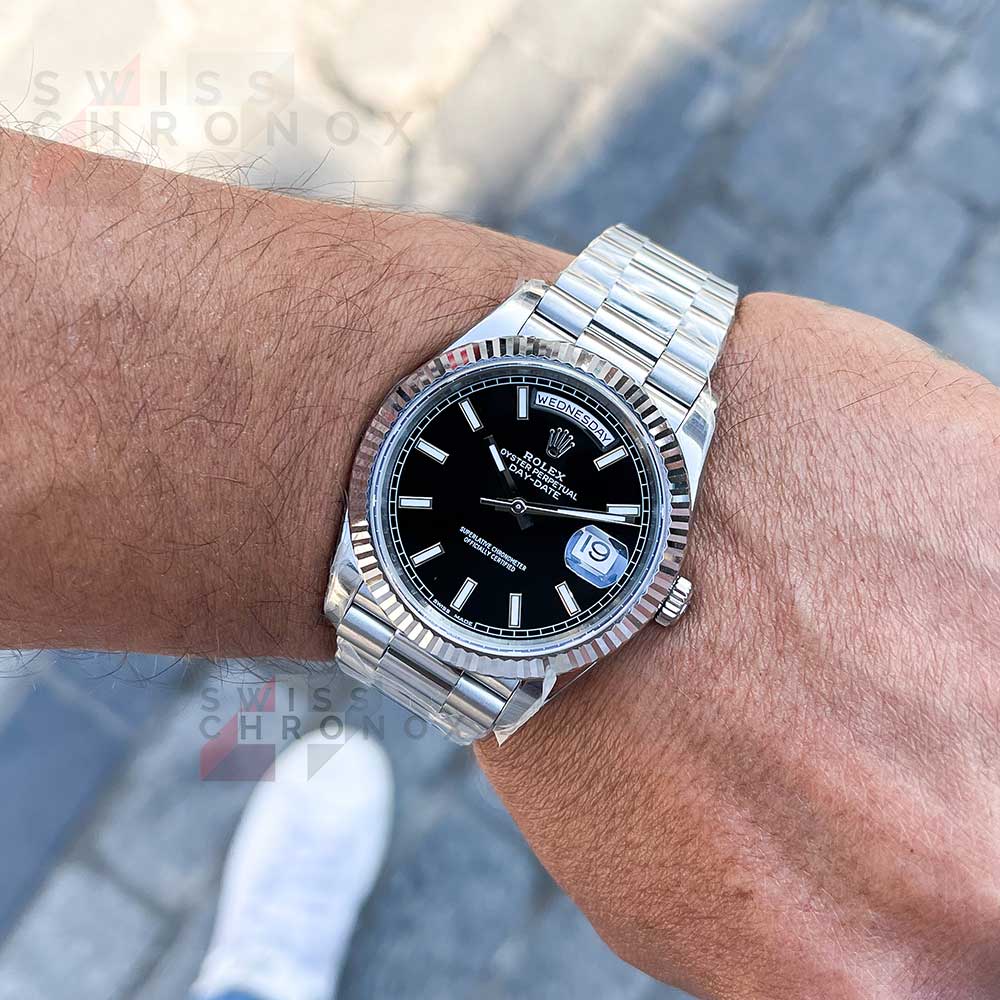 rolex day date 228239 40 mm black dial 3