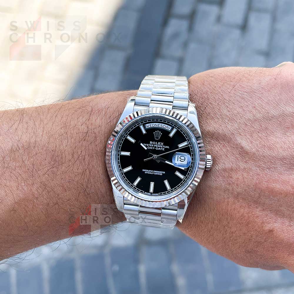 rolex day date 228239 40 mm black dial 5