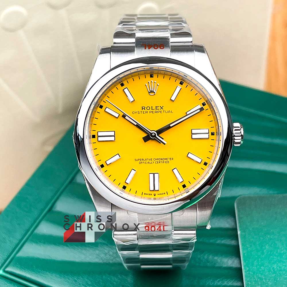 rolex oyster perpetual 124300 yellow