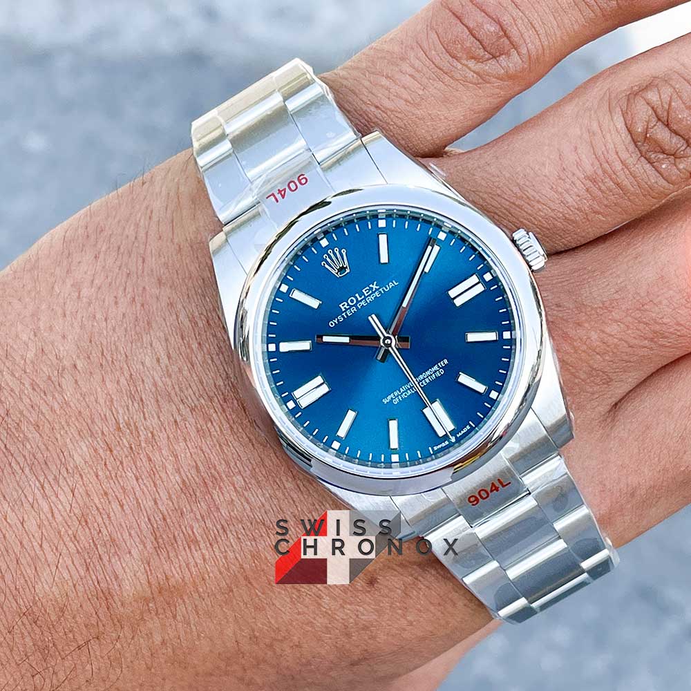 rolex oyster perpetual 41 mm 124300 blue dial 1