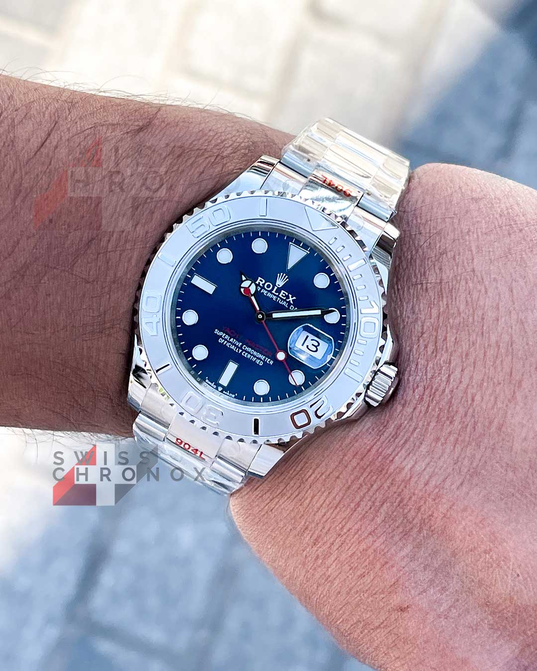 blue dial yacht master