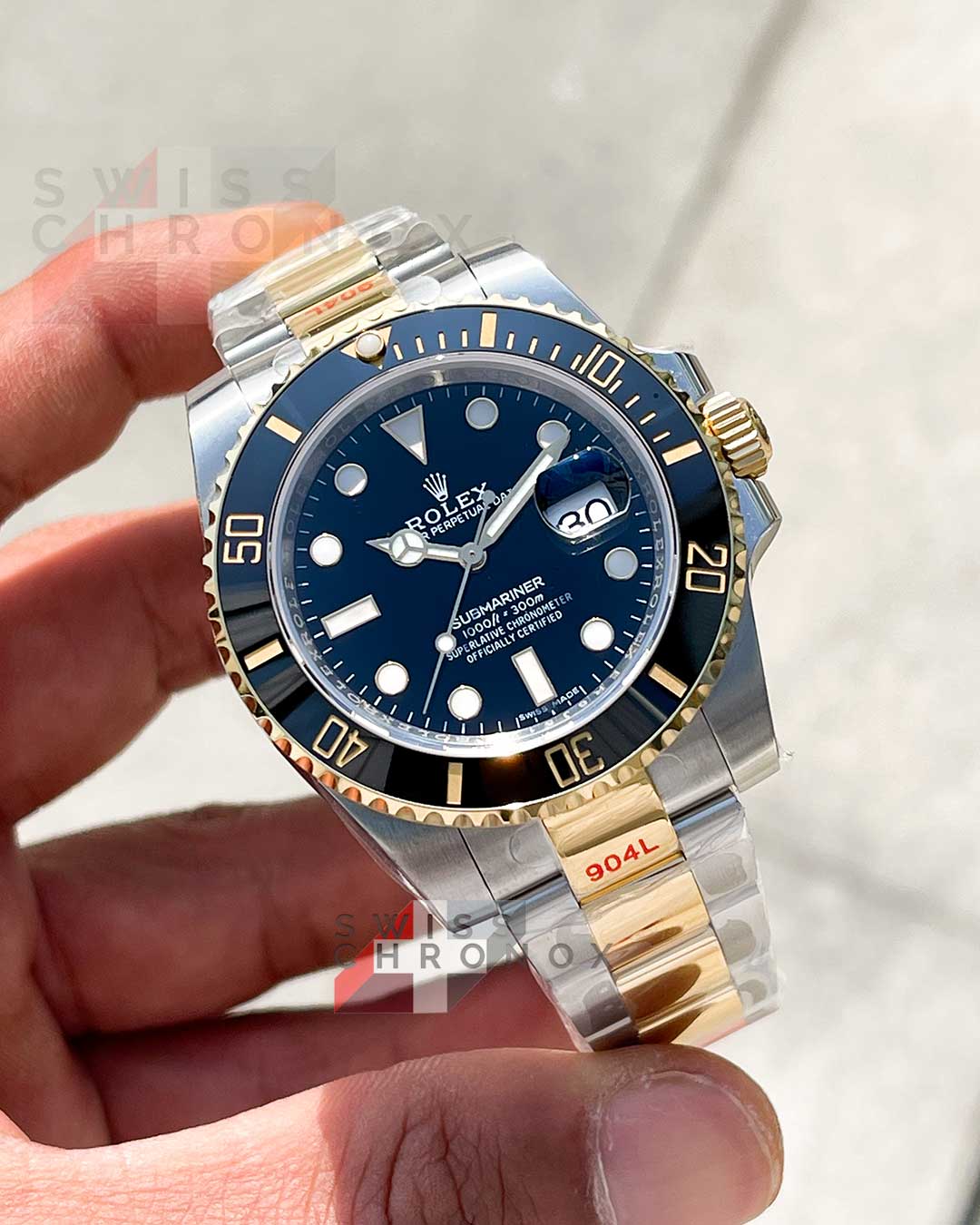 rolex submariner 41 mm two tone black dial 126613ln 2