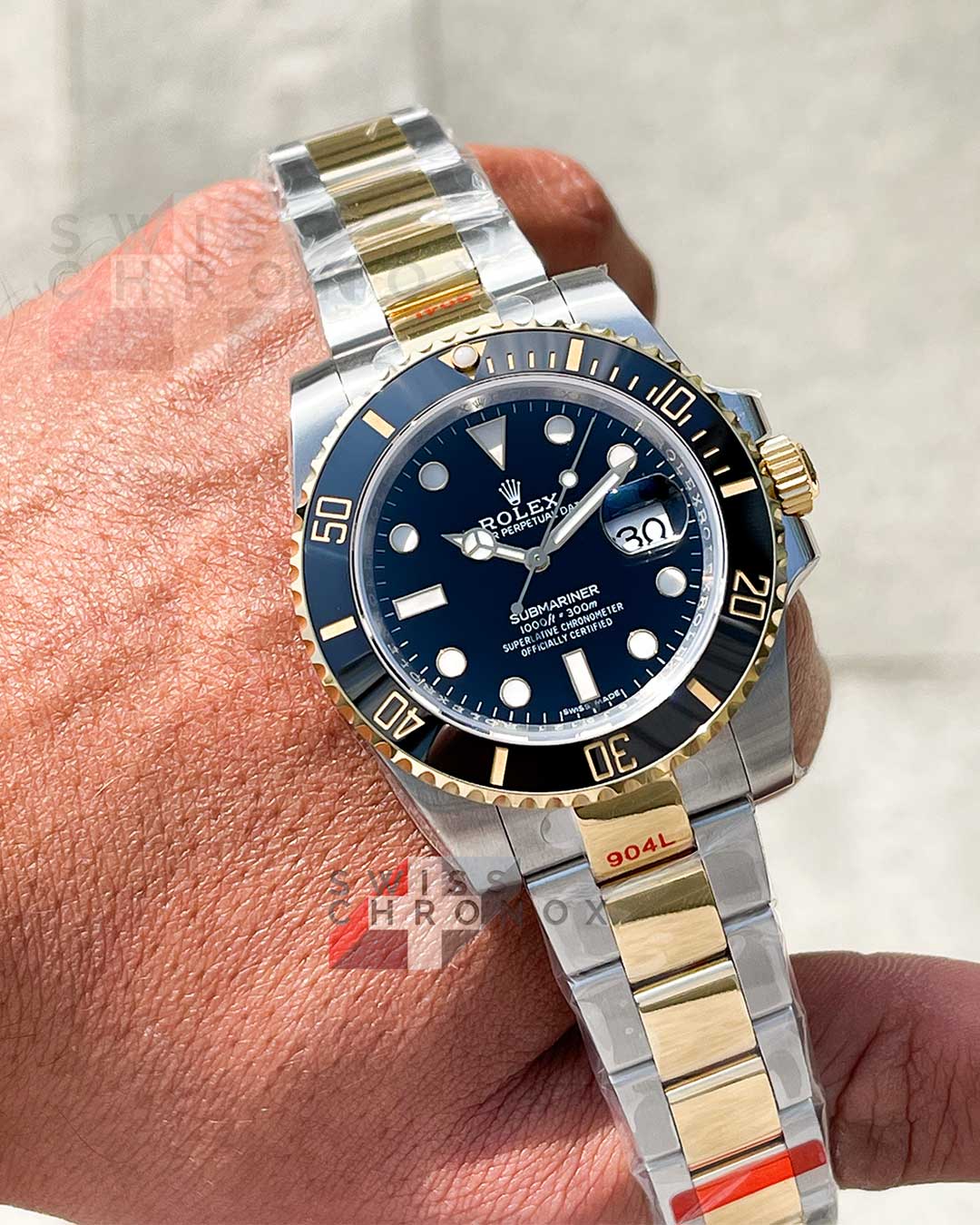 rolex submariner 41 mm two tone black dial 126613ln 4