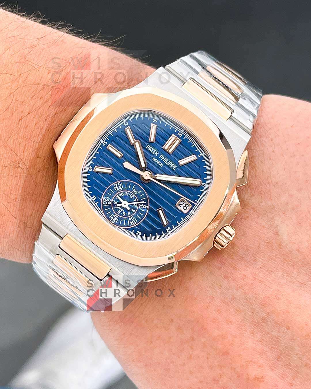 Patek nautilus 2025 two tone