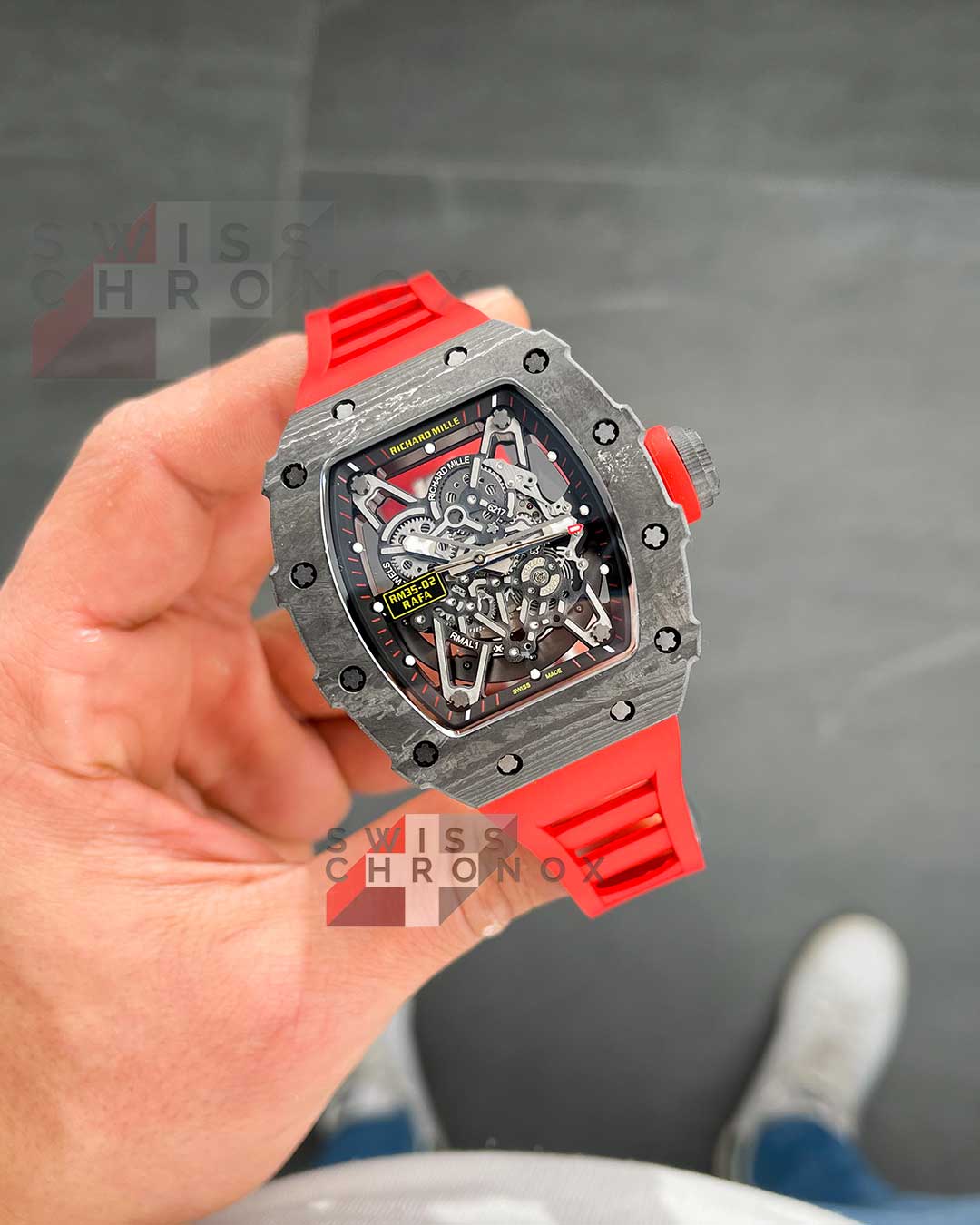 richard mille rm 35 02 red carbon case