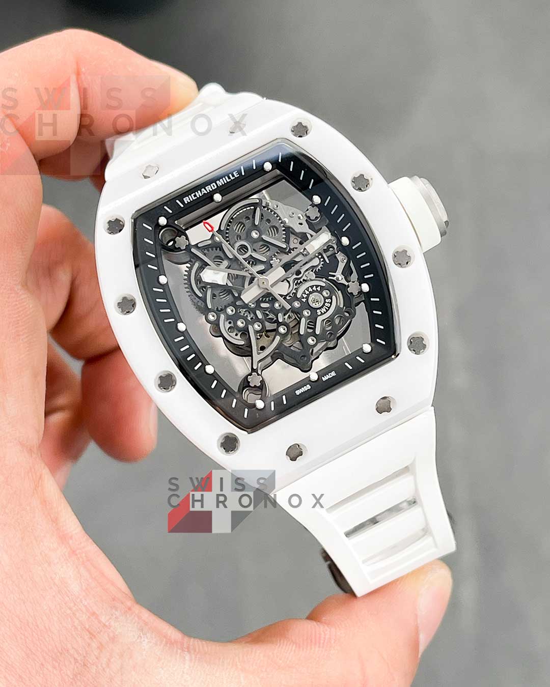 richard mille bubba watson white ceramic watch rm055 5