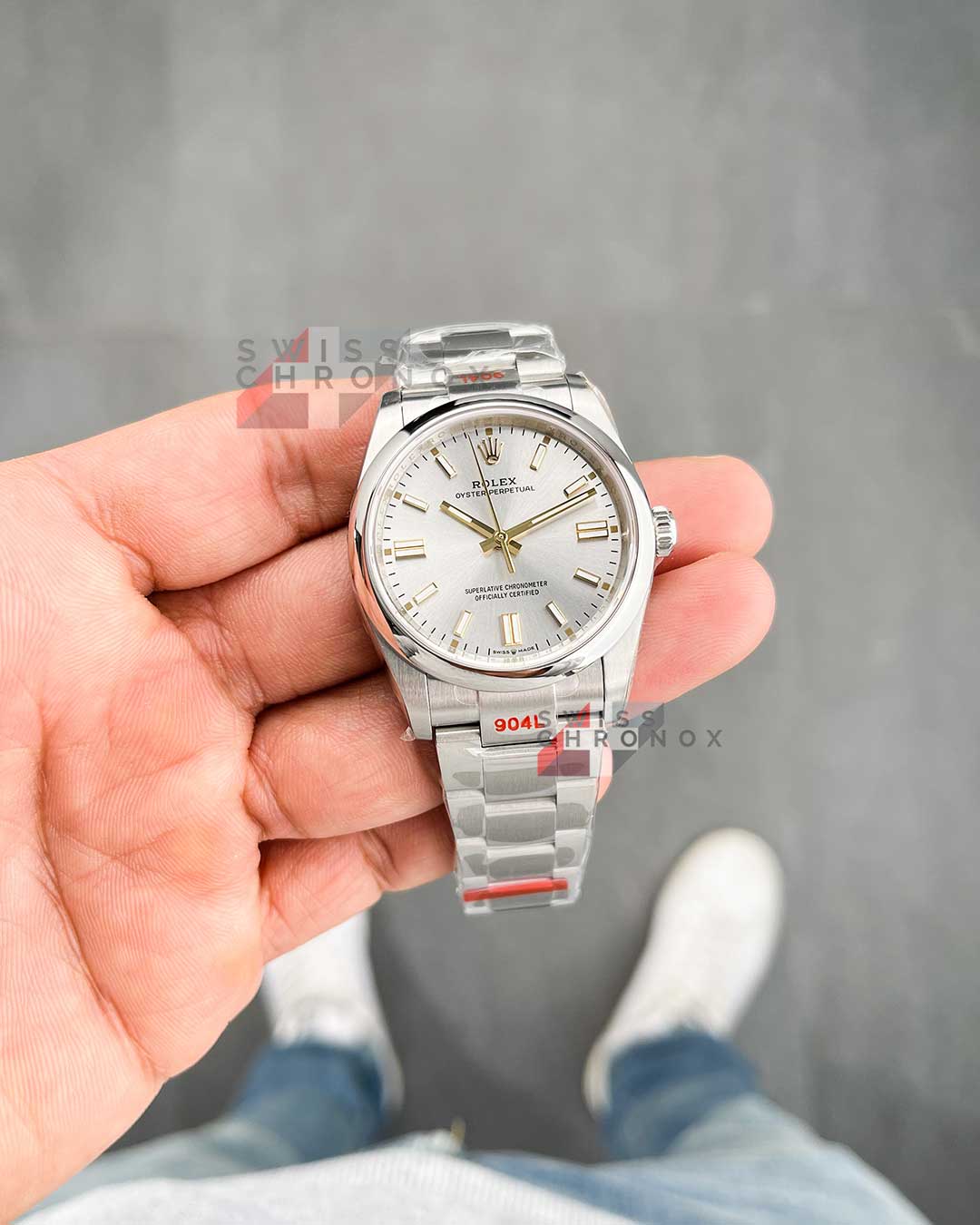 rolex oyster perpetual 36 silver dial 126000 5