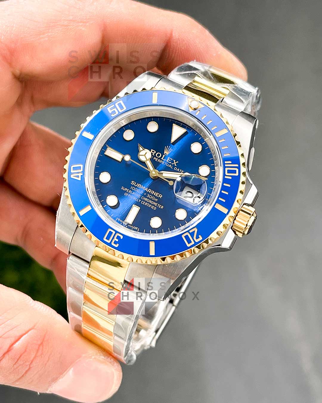 rolex submariner date 41mm two tone blue dial 126613lb 2