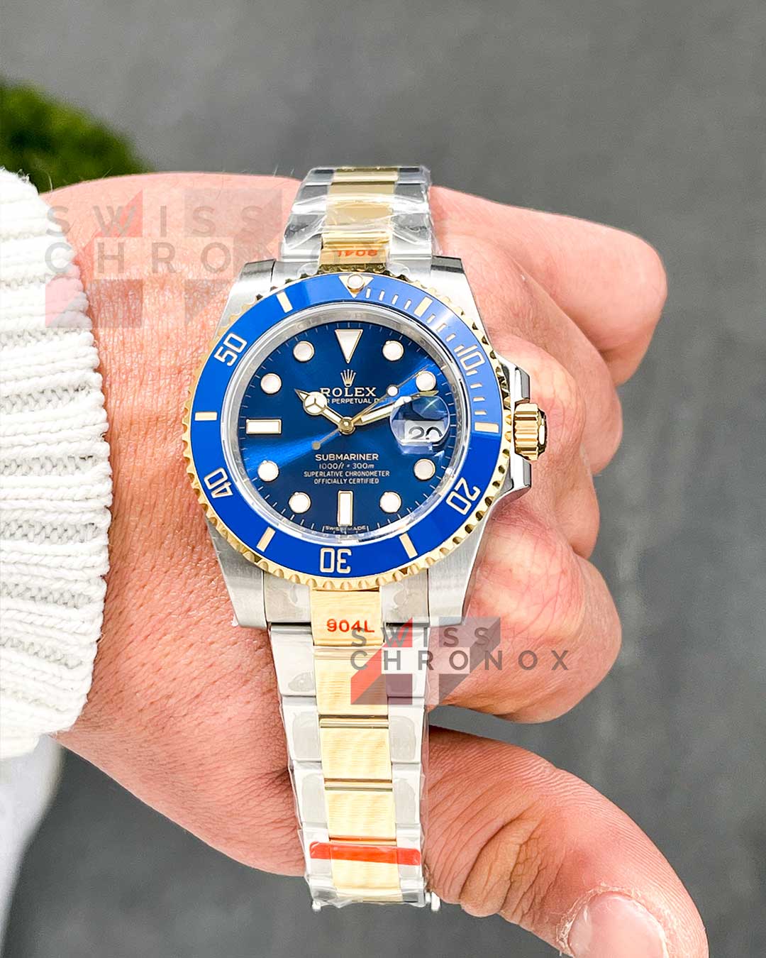 rolex submariner date 41mm two tone blue dial 126613lb 5