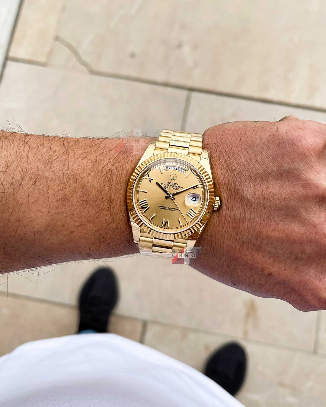 rolex 228238 day date 40 yellow gold champagne dial 7