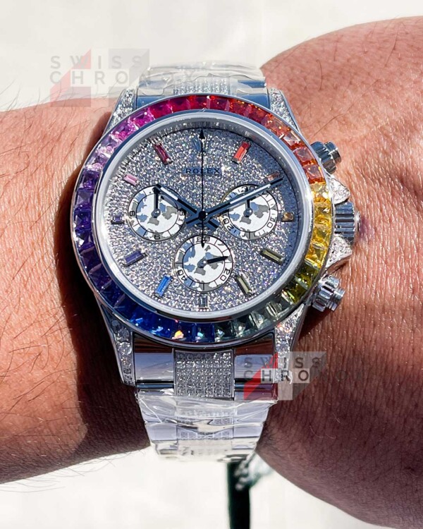 Rolex Daytona Rainbow Full Pave Diamond