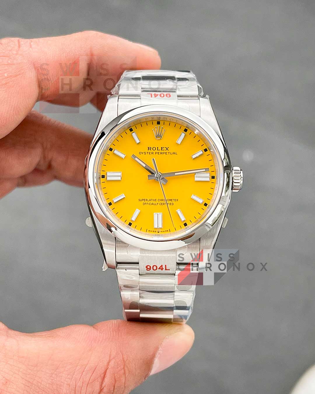 rolex oyster perpetual 36 yellow dial 126000 6