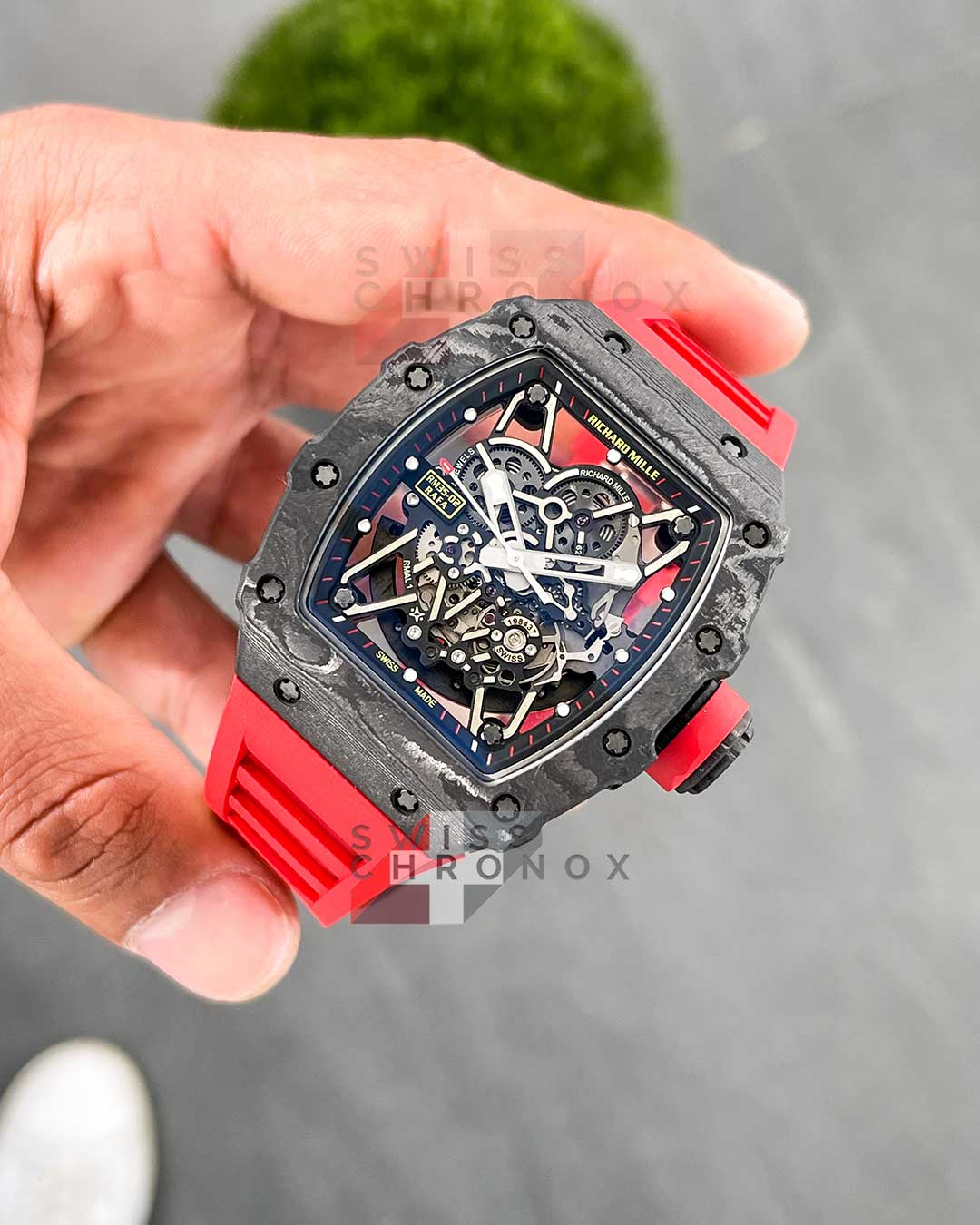 richard mille rm 35 02 red real ntpt carbon super thin 17