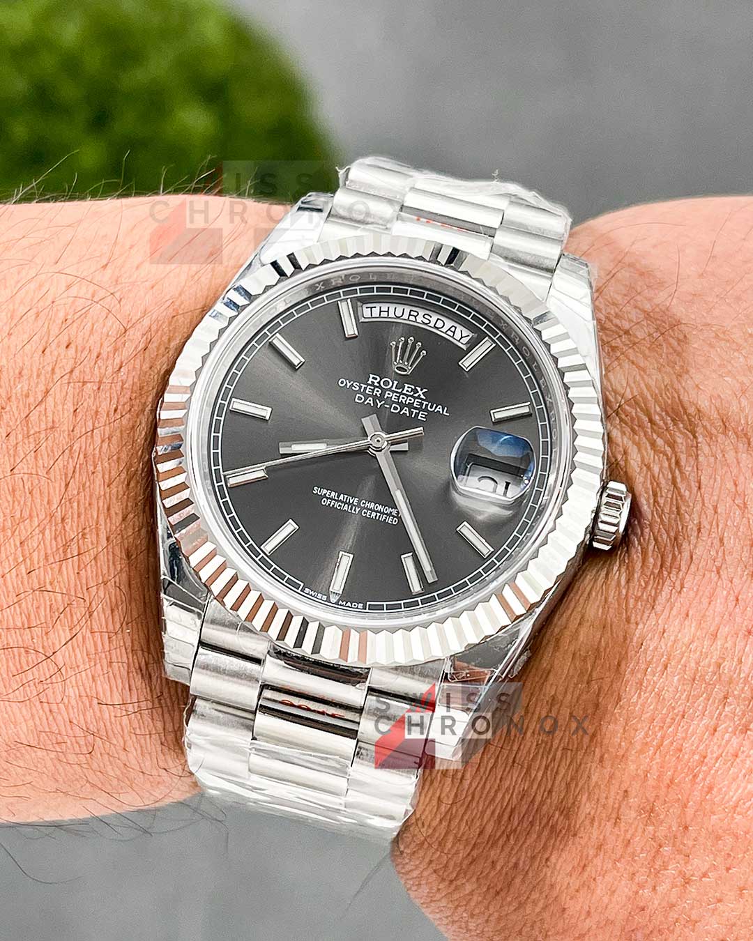 rolex day date 40mm slate grey dial 7